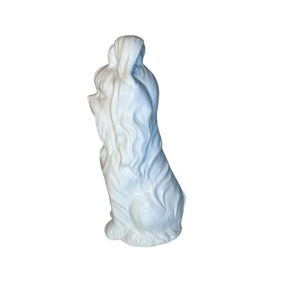 Shih Tzu Glazed Ceramic Decorative White Dog Statue 14” Tall New Without Tags - Picture 3 of 7